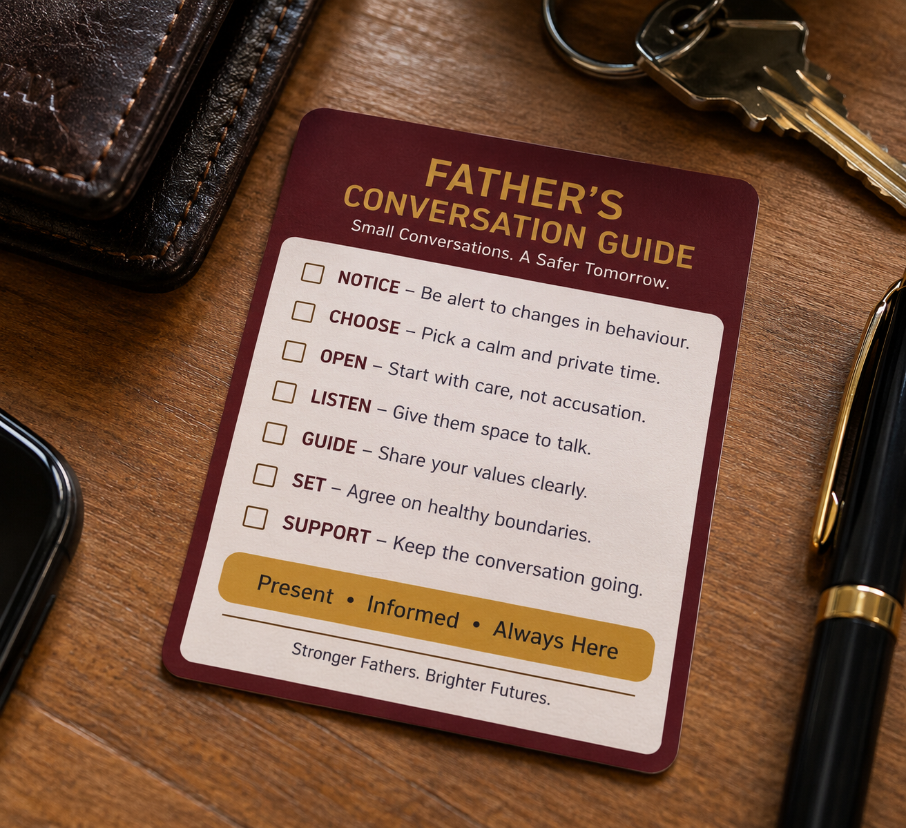 Printable Warning Signs Wallet Card